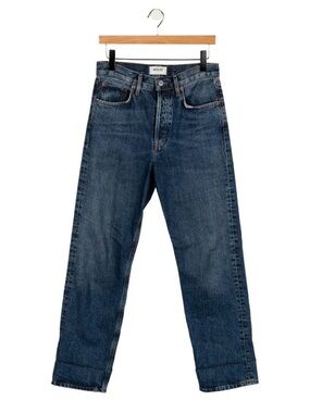 Agolde Women's Dark Blue Straight-Leg Jeans